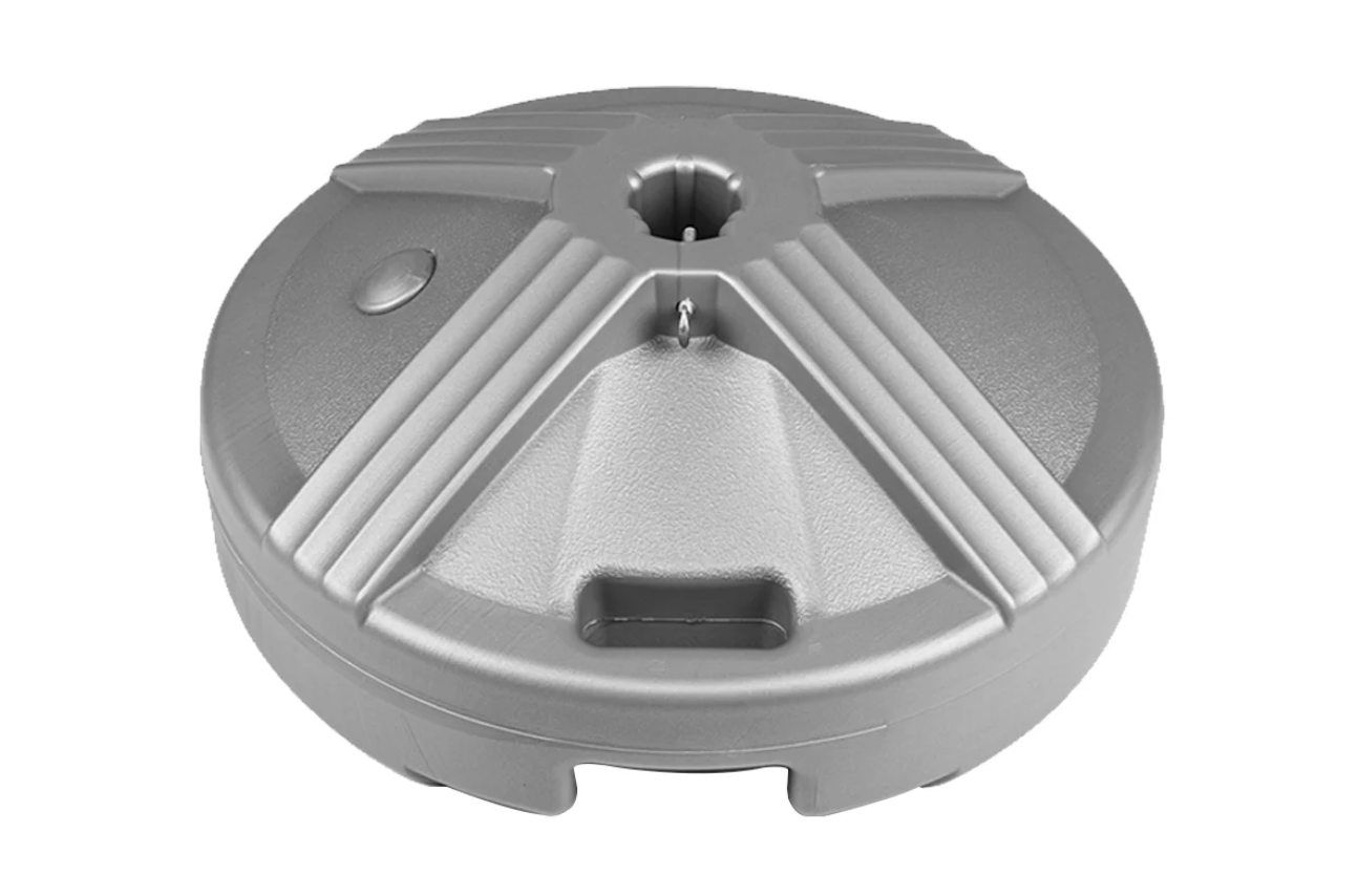 50C-MS Resin Coated Concrete Table Umbrella Base - Matte Silver