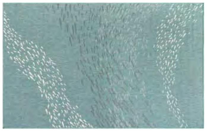 7'10" x 9"10" Caramel School of Fish Rug