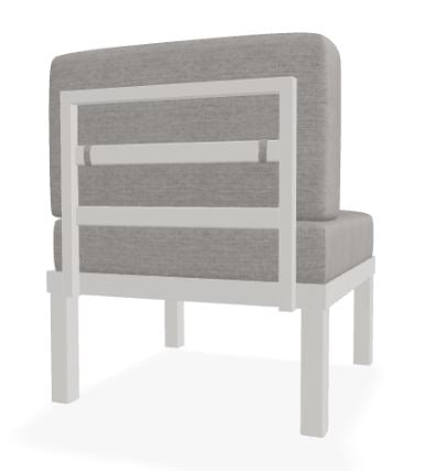 Telescope Casual Larssen Cushion Collection, Armless Single Seat Section - Greystone