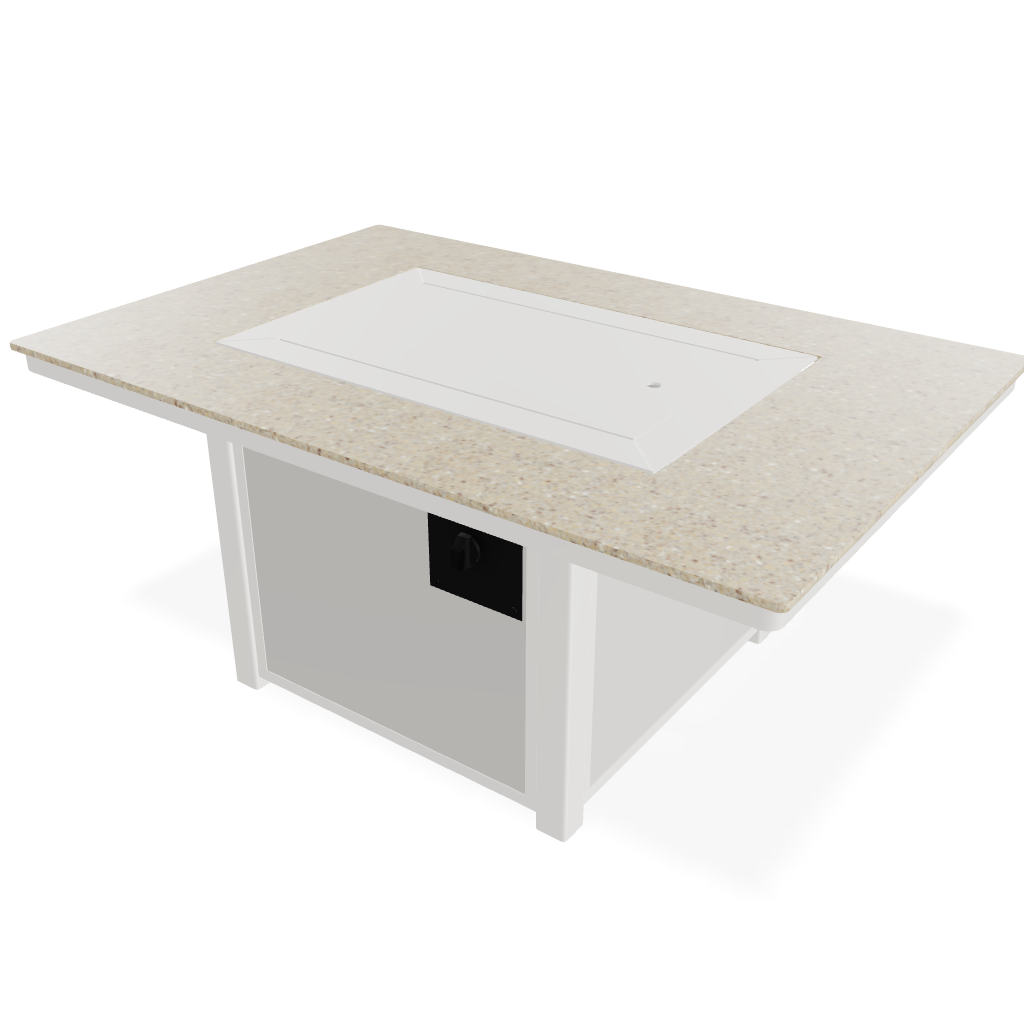 Telescope Casual Solid Surface Fire Table 36" x 54" Rectangular Origins Top