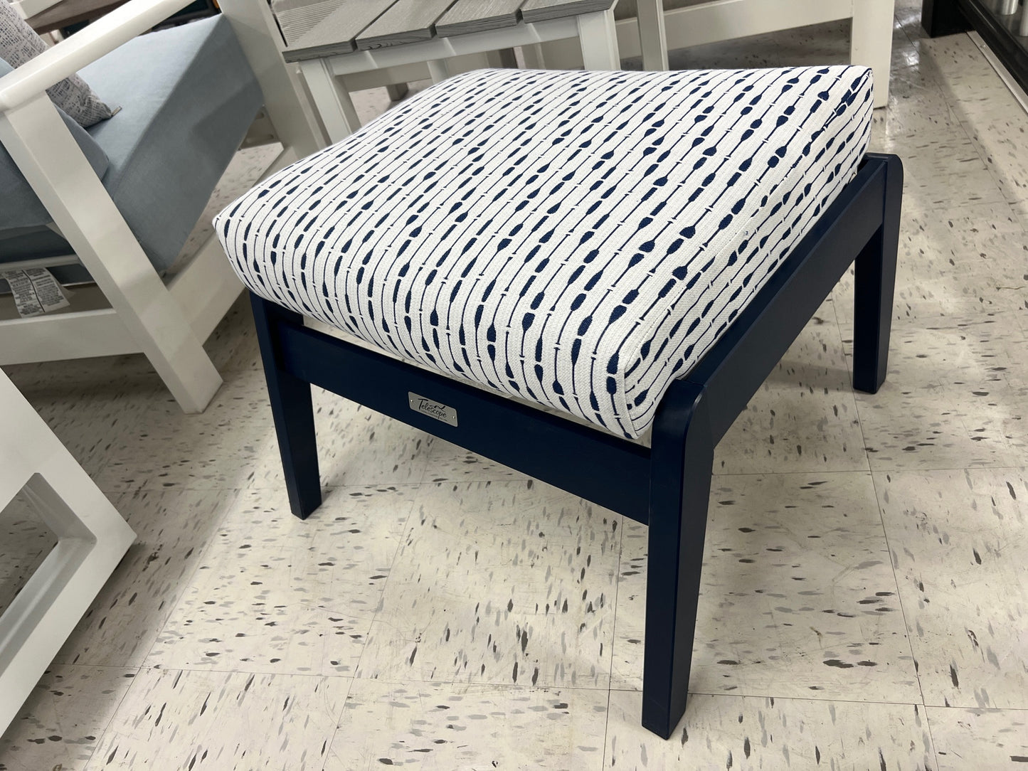 Telescope Casual Wexler Cushion Ottoman - Navy