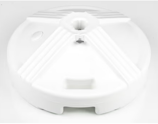 50C Resin Coated Concrete Table Umbrella Base - White