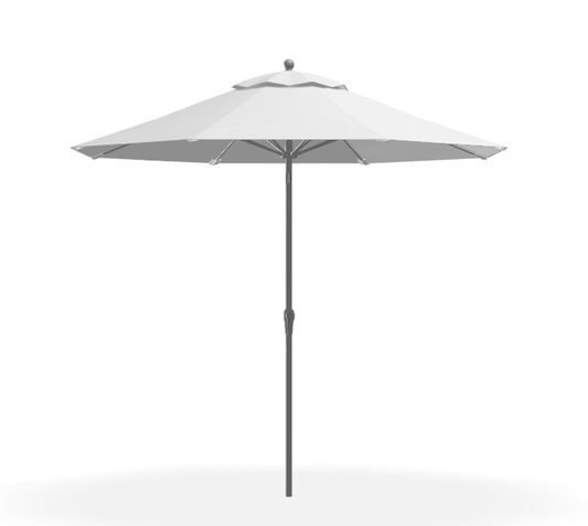 FRANKFORD Monterey Crank Lift/Auto Tilt Umbrella 9' Octagon - White, Matte White