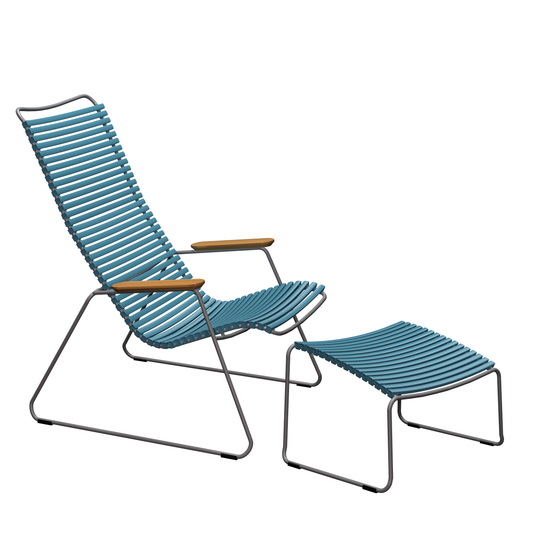 HOUE CLICK LOUNGE CHAIR and FOOTREST - Petrol