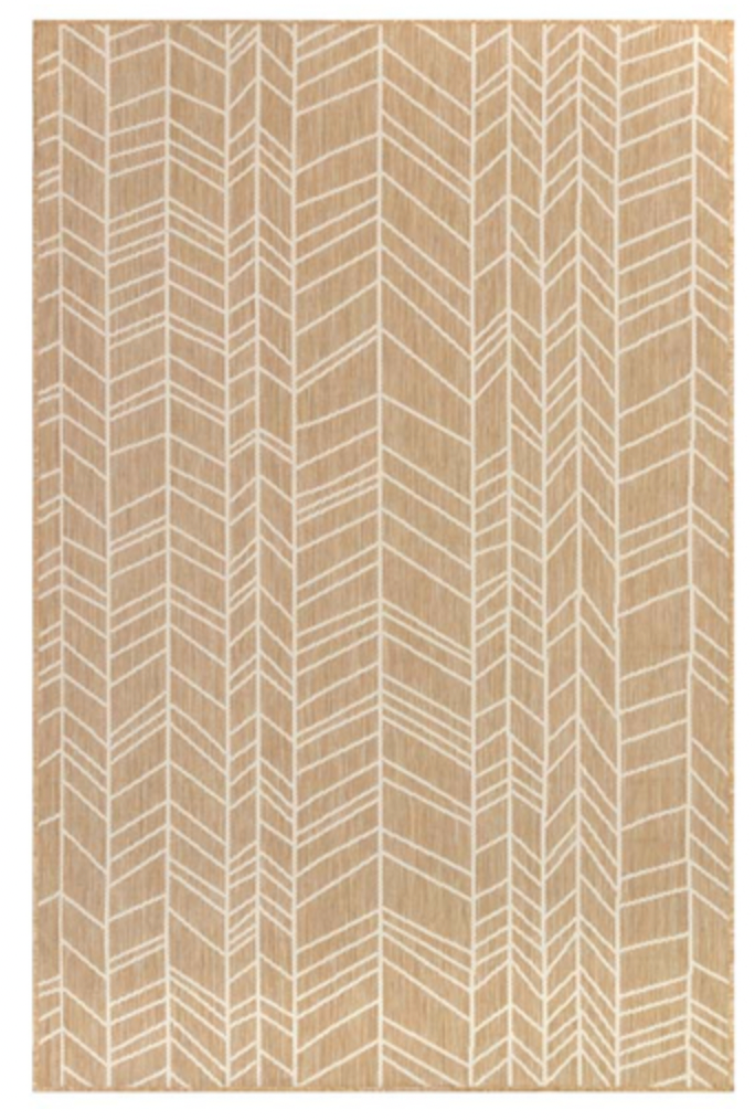 4'10" x 7'6" Caramel Chevron Rug