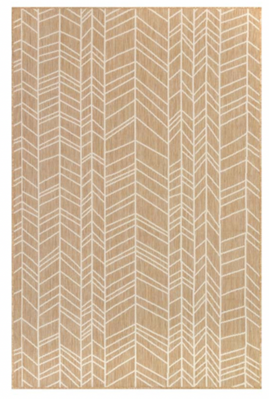 4'10" x 7'6" Caramel Chevron Rug