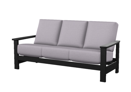 Telescope Casual Leeward MGP Cushion Three Seat Sofa - Black / Proven Ash