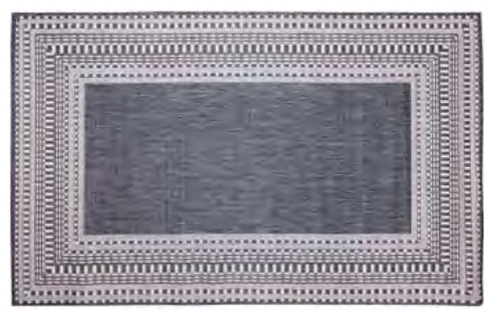 6'6" x 9'4" Malibu Ethched Border Rug