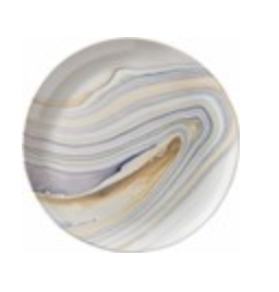 Marble Waves Round 8 in. Salad Plate Sand