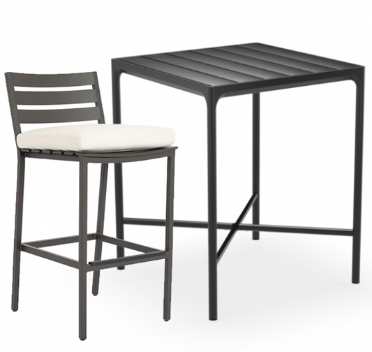 Mesa Barstool and Four Bar Table