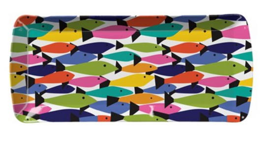 Rainbow Fish 15.5 in x 6.5 in Loaf Tray