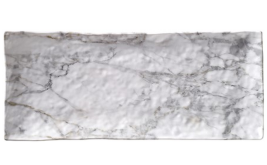 White Marble Rectangle 15.25 in. Serving Tray