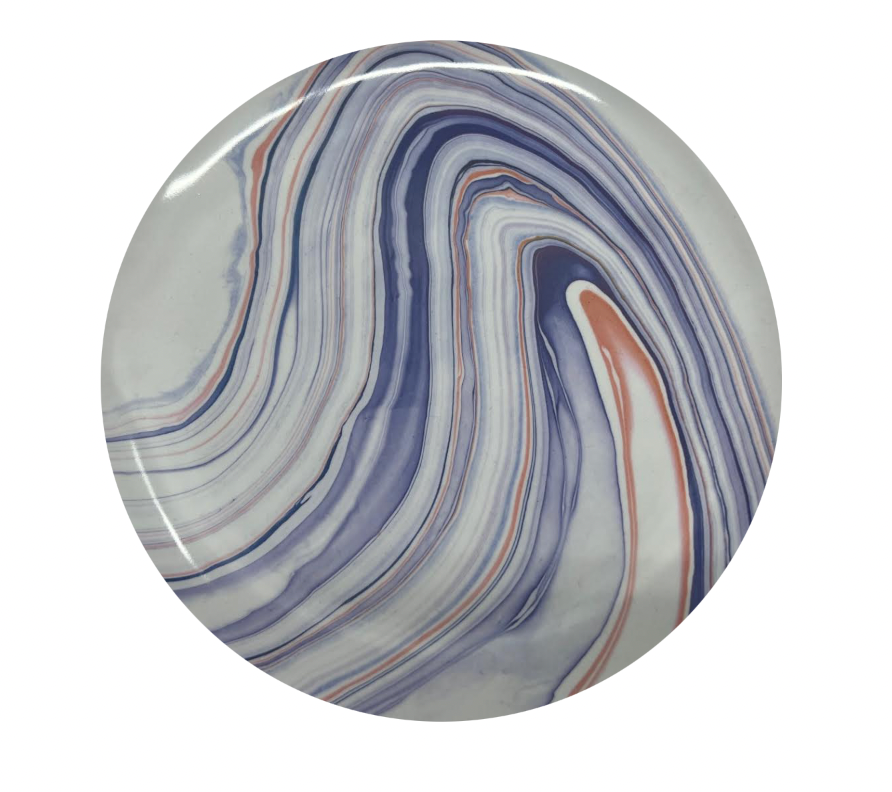 Marble Waves Round 8 in. Salad Plate Cobalt