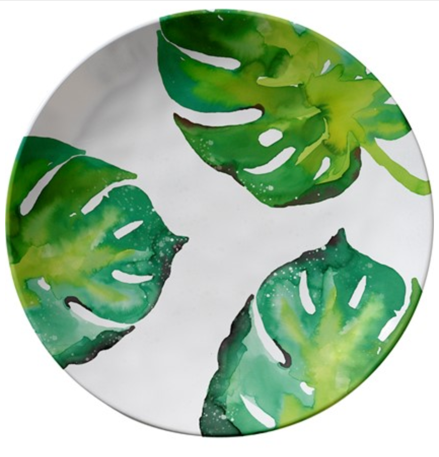 Tropical Leaf Round 11 in Dinner Plate Monstera Palm