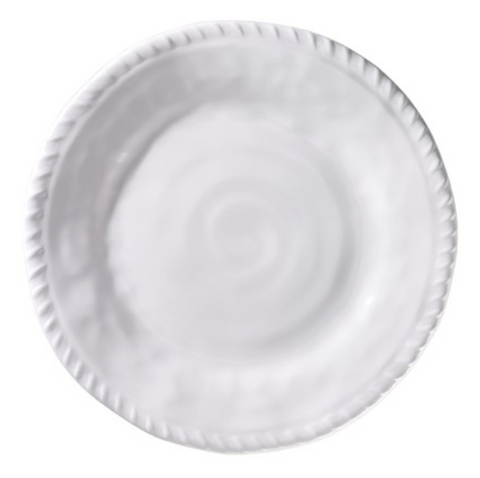 White Rope Round 11 in. Dinner Plate White