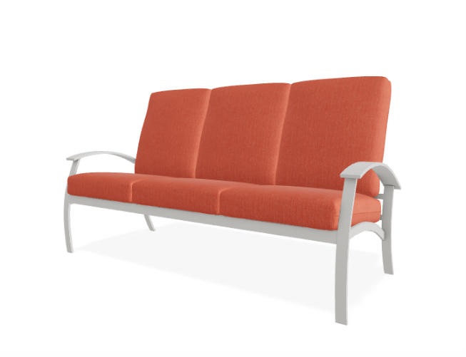 Telescope Casual Belle Isle 3 seat sofa - canvas persimmon