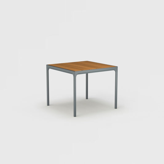HOUE Four Dining Table 36" x 36" - Bamboo Top with Grey Frame