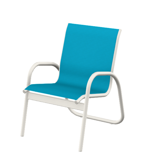 Telescope Casual Gardenella Sling Stacking Arm Chair - Aqua