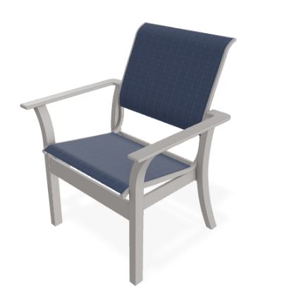 Telescope Casual Leeward MGP Sling Stacking Cafe Chair - Mavi/Warm Grey