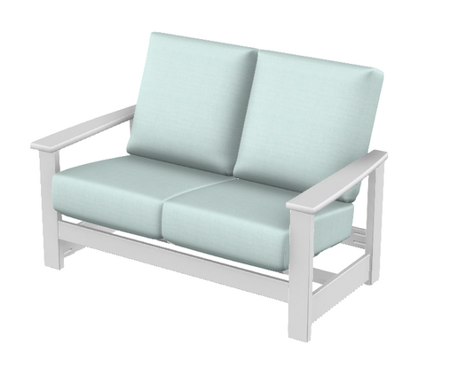 Telescope Casual Leeward MGP Cushion Hidden Motion Loveseat - Bliss Dew, Snow