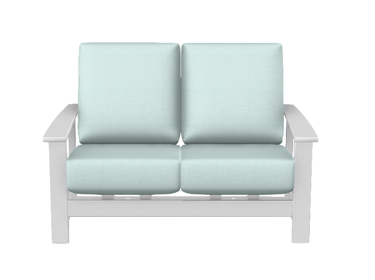 Telescope Casual Leeward MGP Cushion Hidden Motion Loveseat - Bliss Dew, Snow