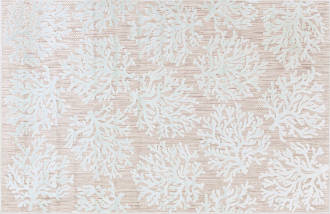 7'10" x 9"10" Rialto Coral Aqua Rug