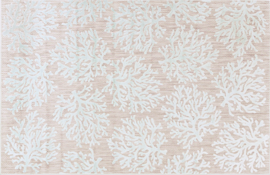 7'10" x 9"10" Rialto Coral Aqua Rug