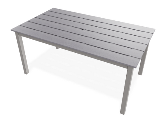 Telescope Casual Rustic Polymer Dining Table 36" x 64" Cape Grey - Warm Grey