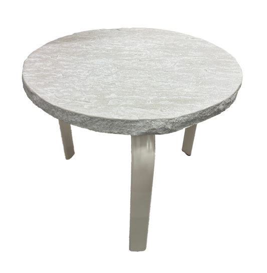 Homecrest Sandstone End Table 24" Round End Table - Frost