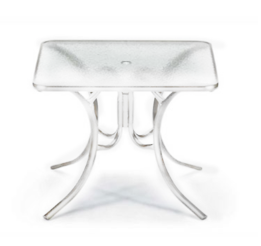 Telescope Casual 36" Square Dining Table Glass Top - White Snow frame