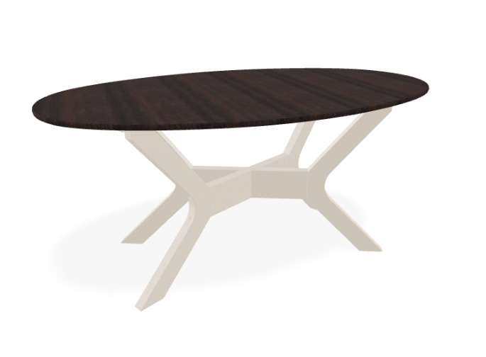 Telescope Casual Wexler 24" x 42" Oval Coffee Table - Desert frame, Chestnut top
